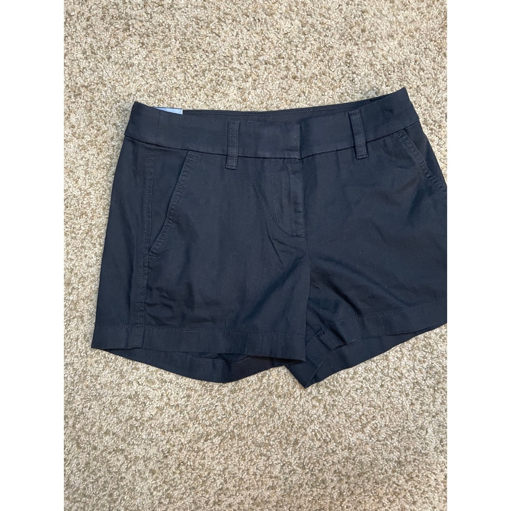 J.Crew Womens 3.5" Chino Shorts Black Size 0 NWT H5616 Preppy Casual